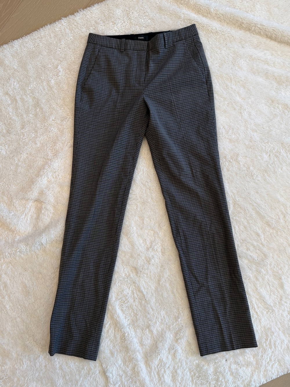 Theory black & Gray Houndstooth Dress Pants